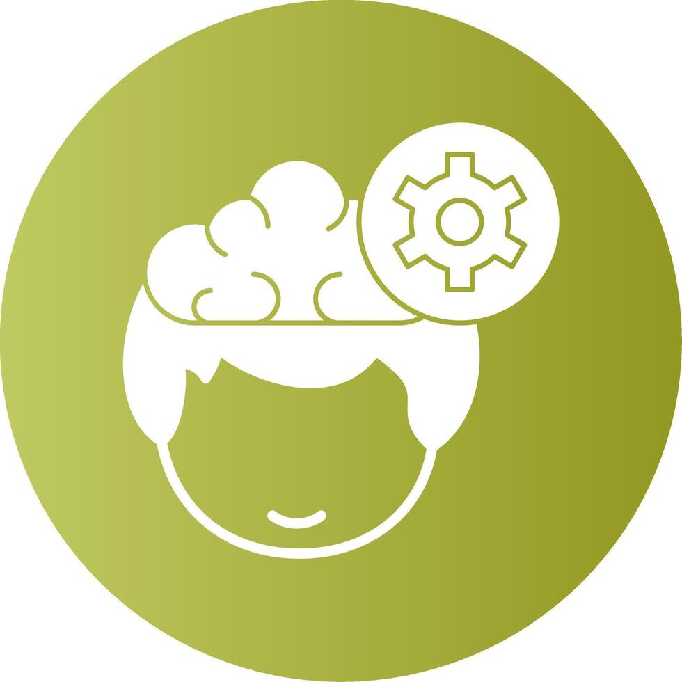 Development Human Face Gradient Circle Icon vector
