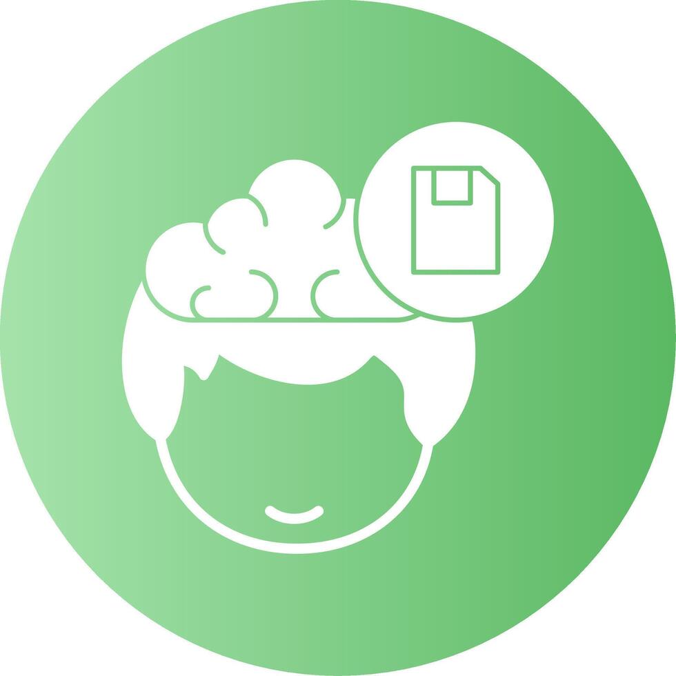 Save Human Face Gradient Circle Icon vector