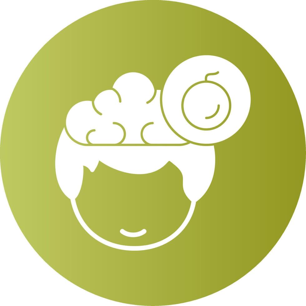 Bomb Human Face Gradient Circle Icon vector