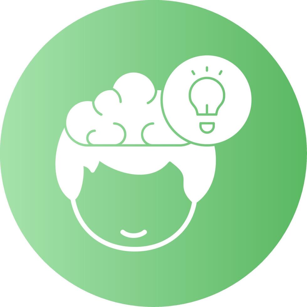 Idea Human Face Gradient Circle Icon vector