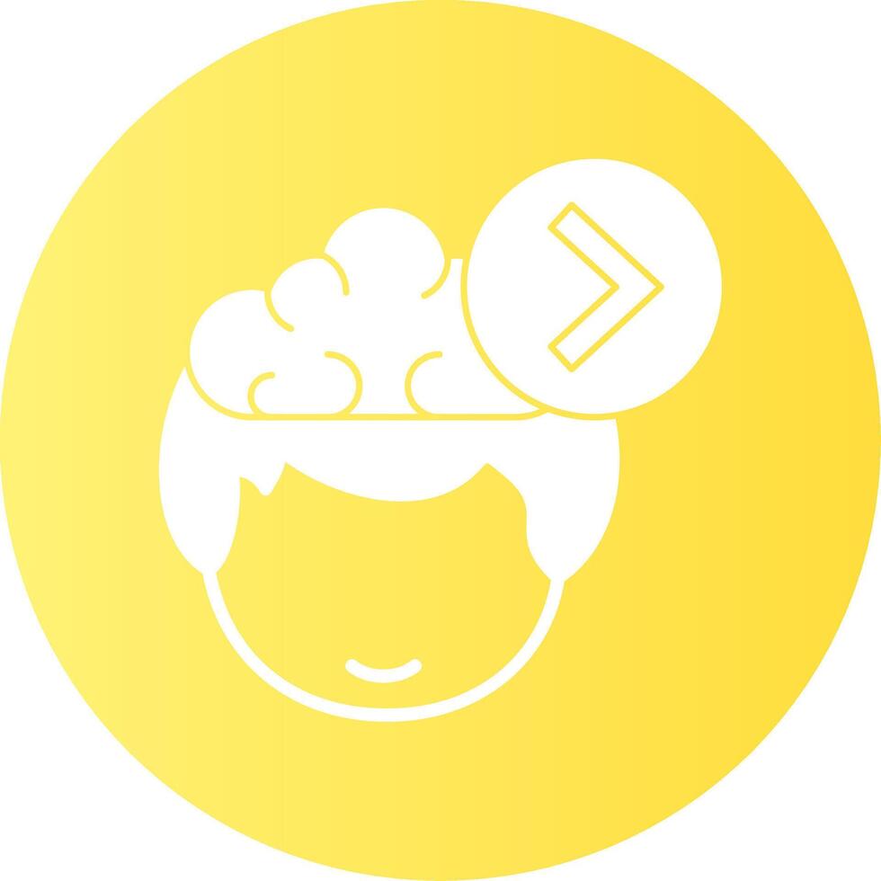 Chevron Forward Human Face Gradient Circle Icon vector