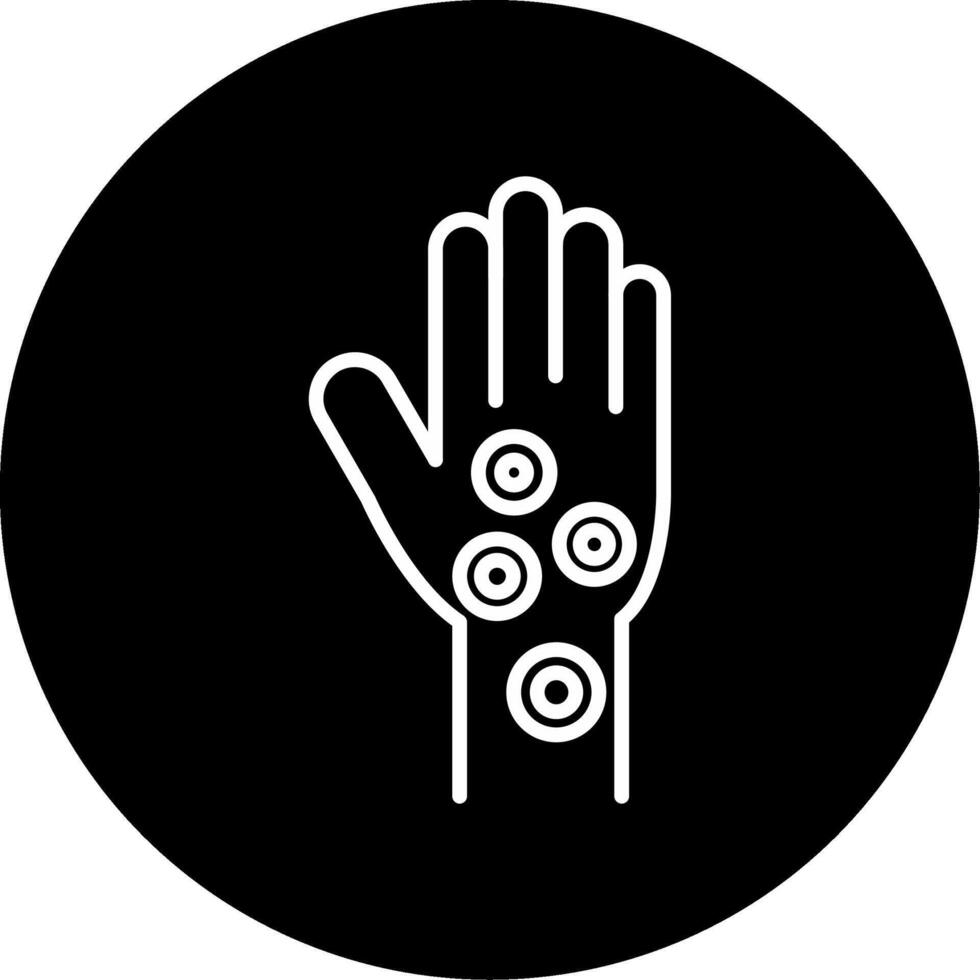 Skin Allergy and Reaction Alert Circle Inverted vector