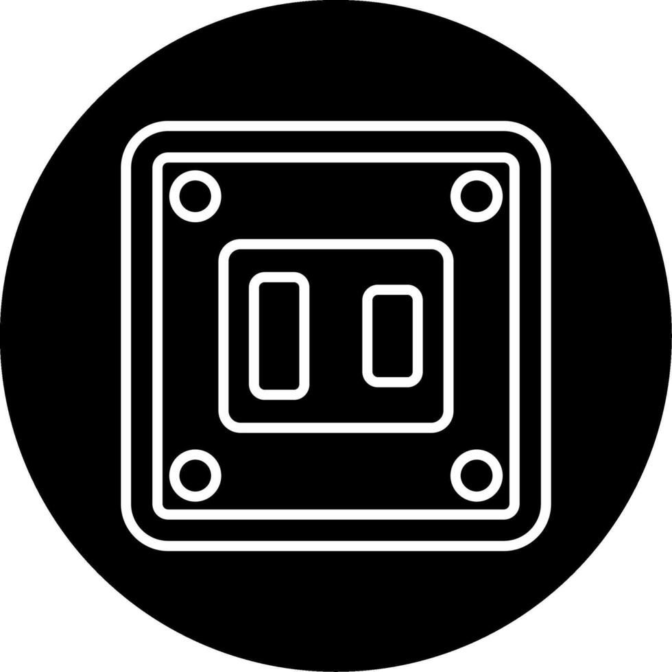 Type A American Flat Socket Circle Inverted vector