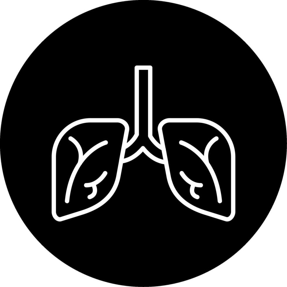 Lung Function Health Analysis Circle Inverted vector