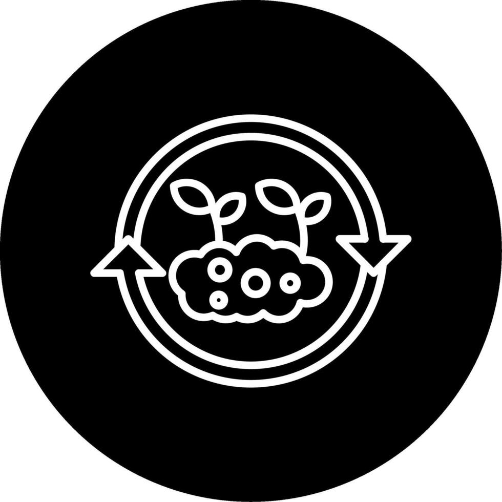 Circular Water Recycling Loop Symbol Circle Inverted vector