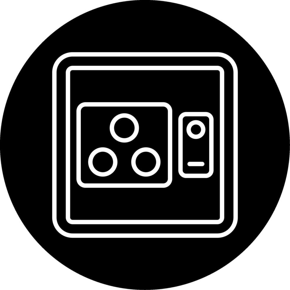 Reinforced Triple Power Socket Circle Inverted vector