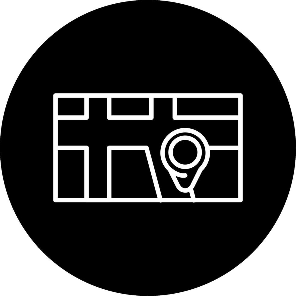 Navigation Route Planner Circle Inverted vector