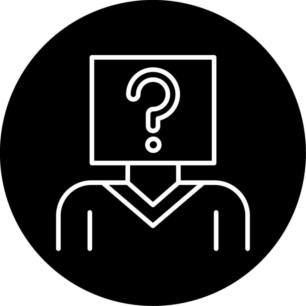Veiled Female Cyber Persona Circle Inverted vector