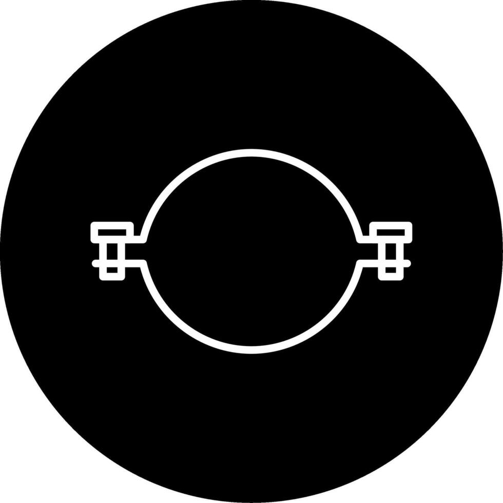 Industrial Pipe Clamp Circle Inverted vector