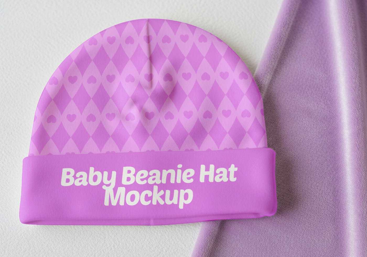 Baby Beanie Hat Mockup psd