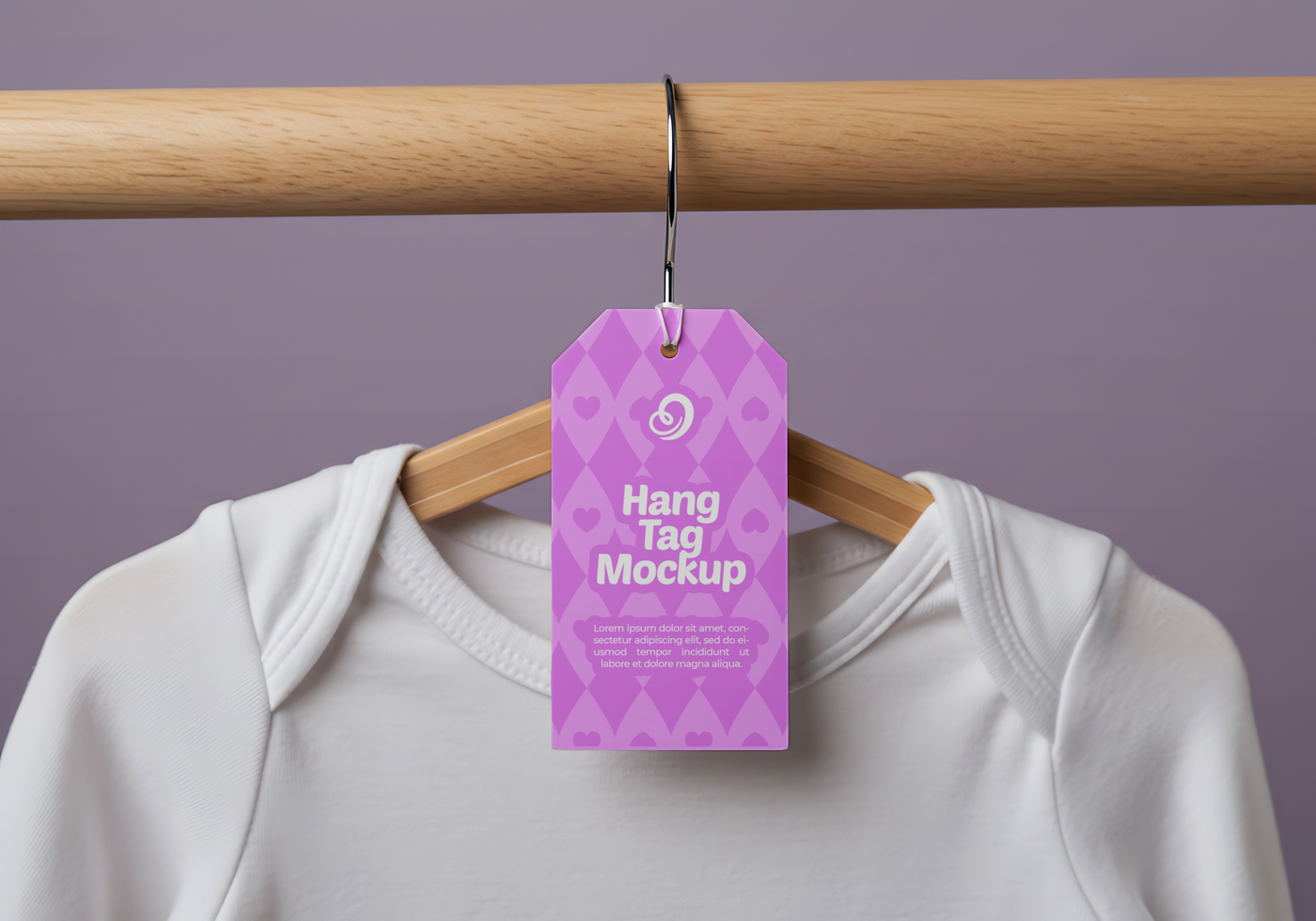 Baby Clothes Hang Tag Mockup psd