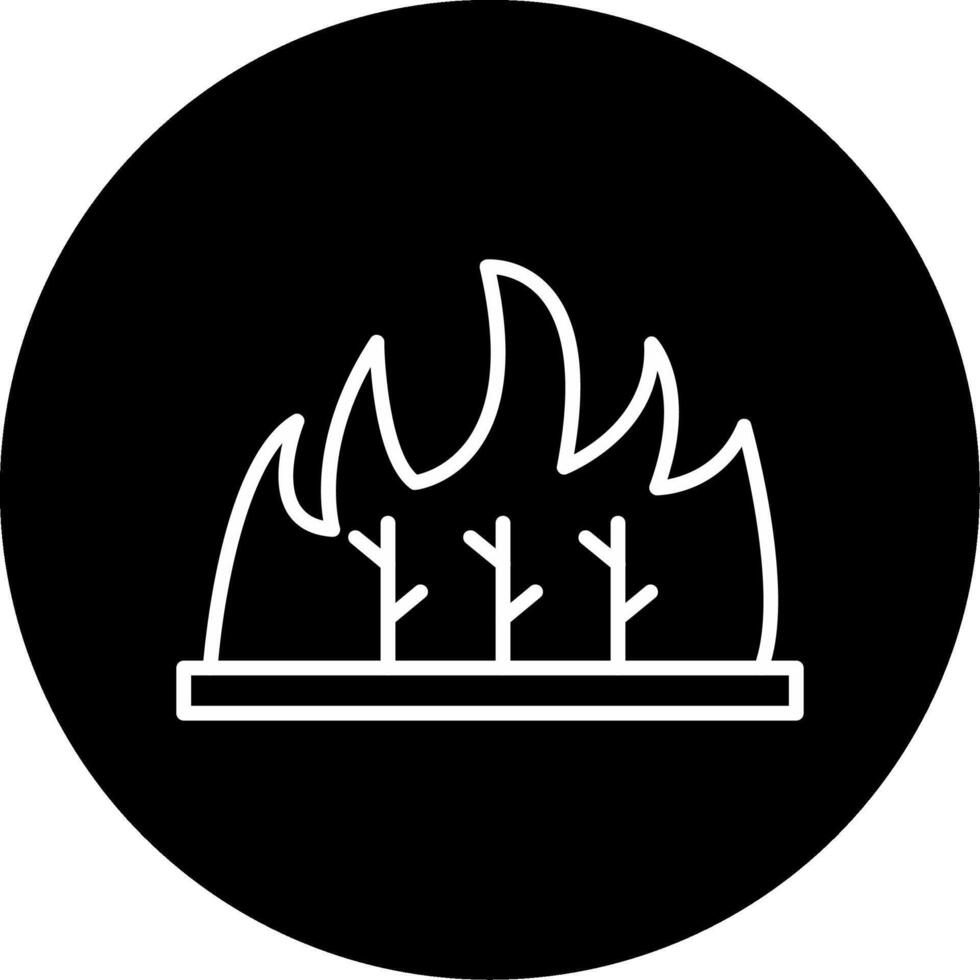 Spreading Wildfire in Dry Zone Circle Inverted vector