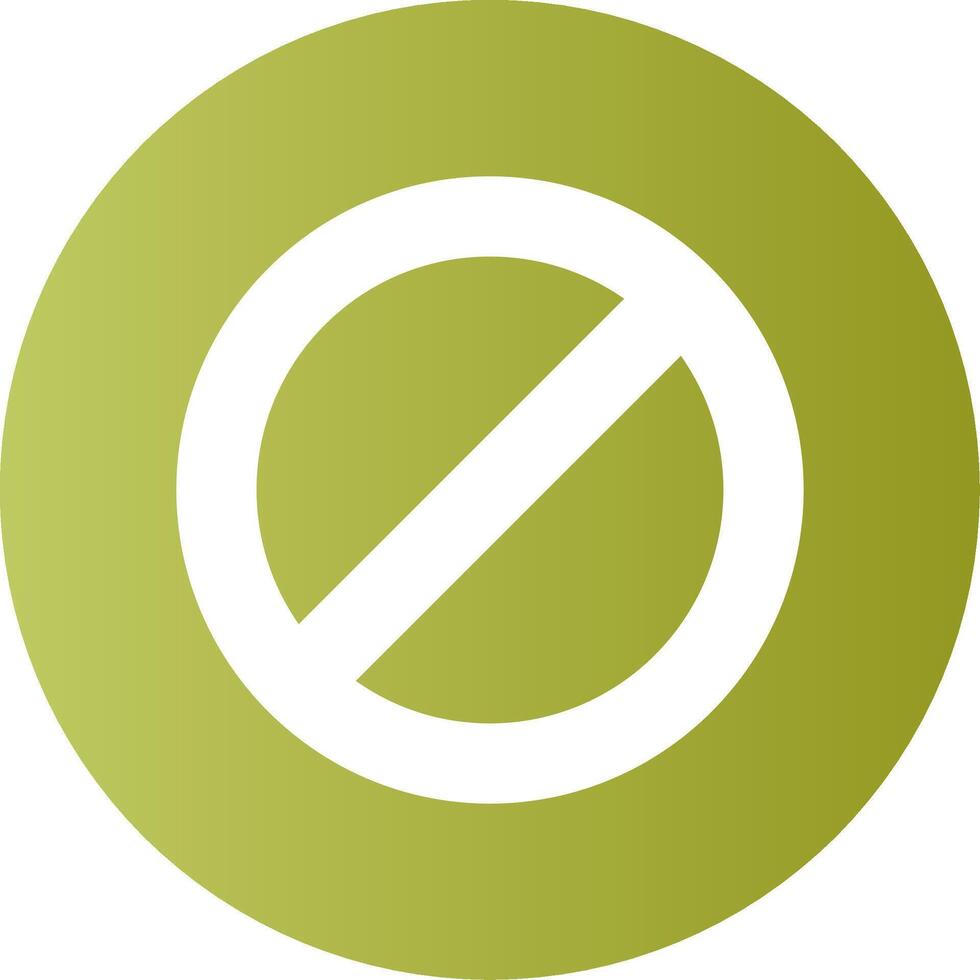 Banned Face Gradient Circle Icon vector