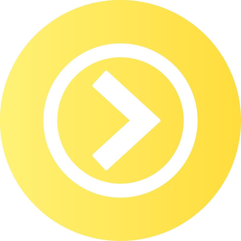 Chevron Forward Face Gradient Circle Icon vector