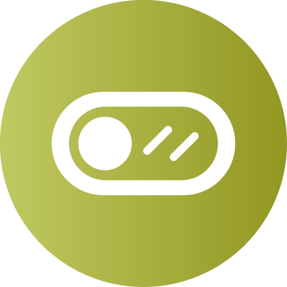 Toggle Button Face Gradient Circle Icon vector