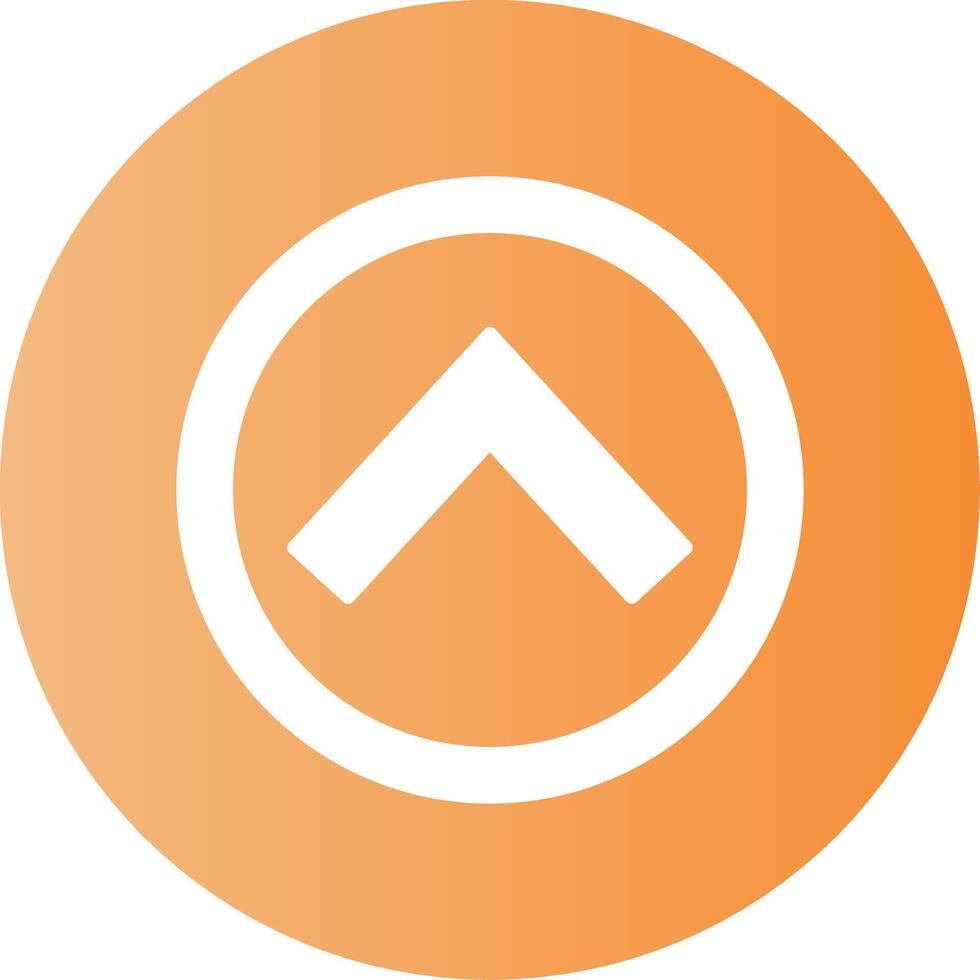 Chevron Up Face Gradient Circle Icon vector