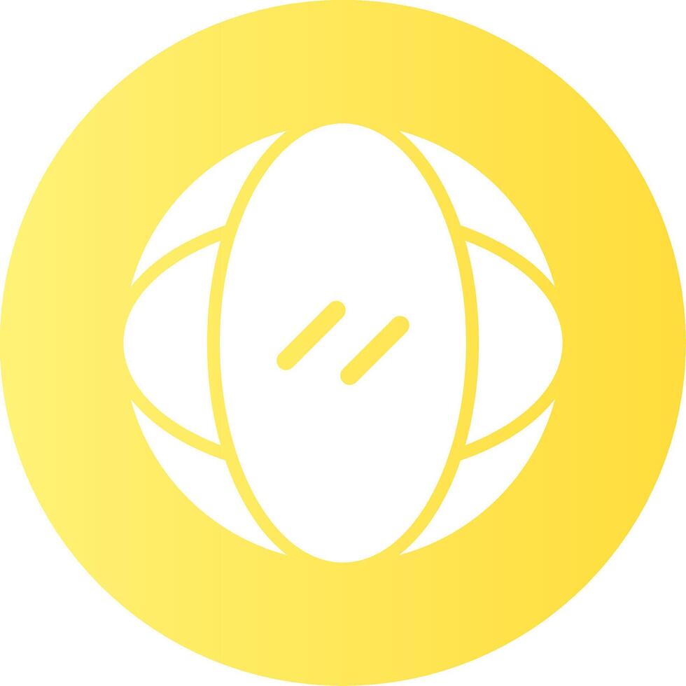 Globe Face Gradient Circle Icon vector