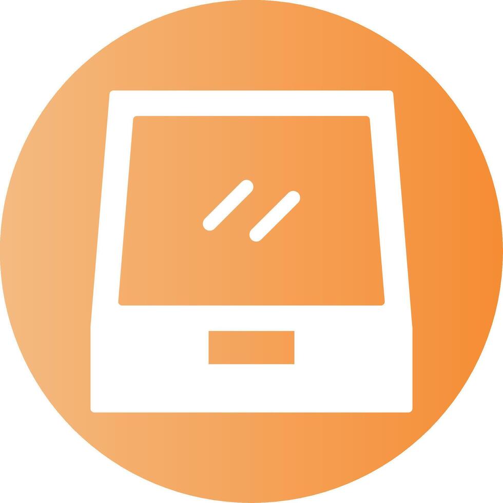 File Drawer Face Gradient Circle Icon vector
