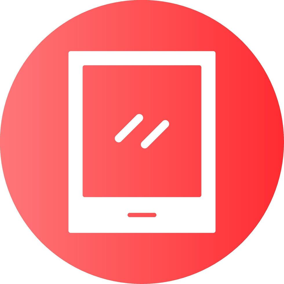 Tablet Face Gradient Circle Icon vector
