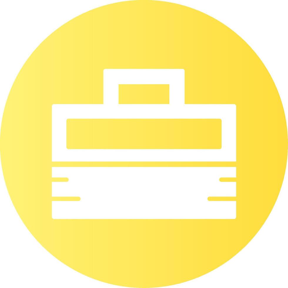 Brifcase Face Gradient Circle Icon vector