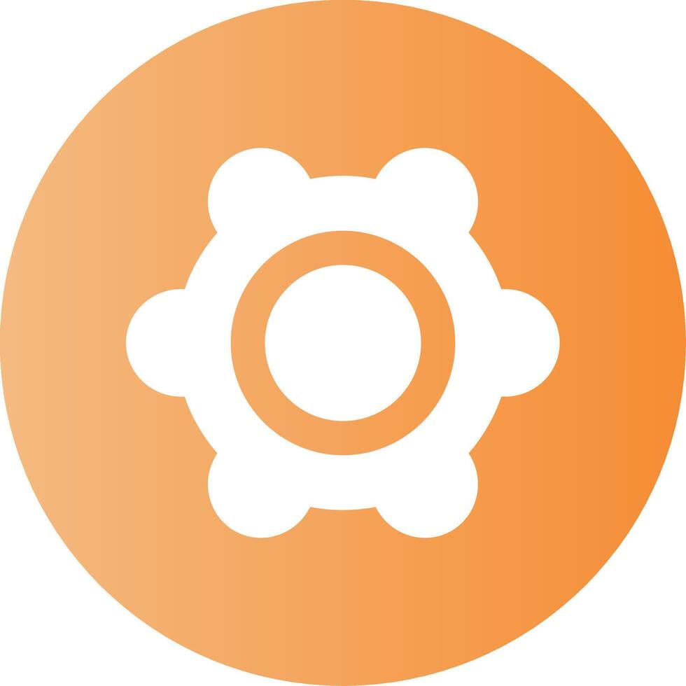 Gear Face Gradient Circle Icon vector