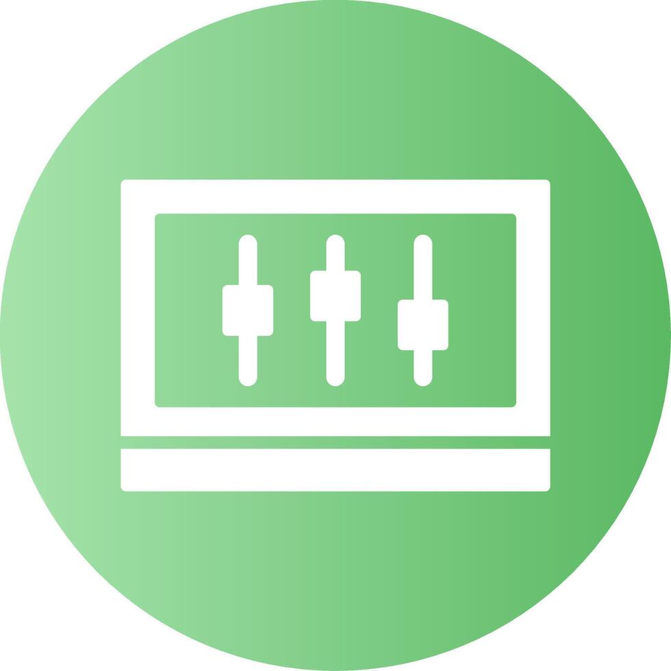 Setting Face Gradient Circle Icon vector