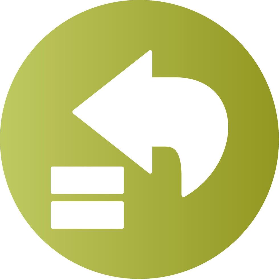 Backward Face Gradient Circle Icon vector