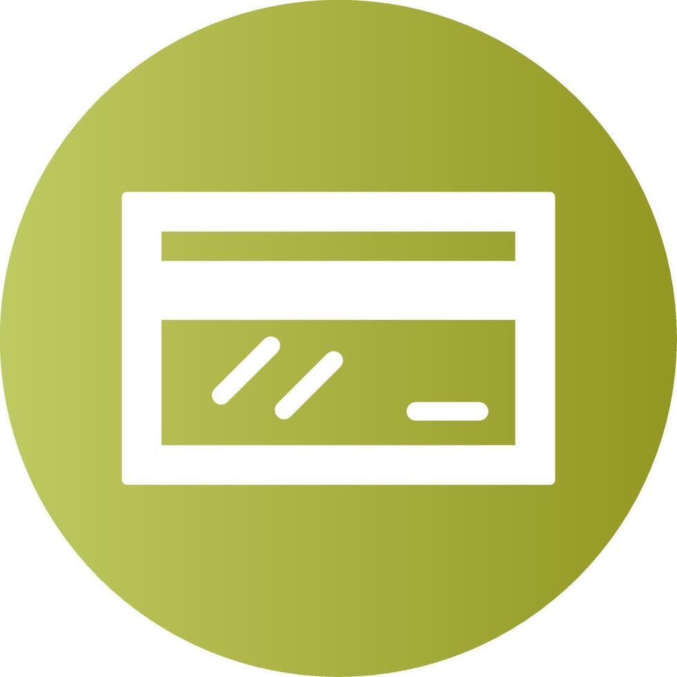 Credit Card Face Gradient Circle Icon vector