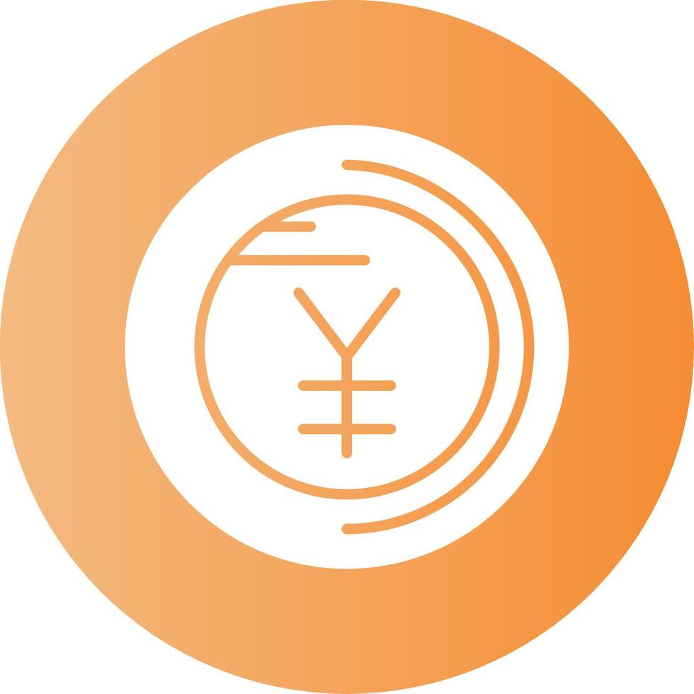 Yen sign Gradient Circle Icon vector