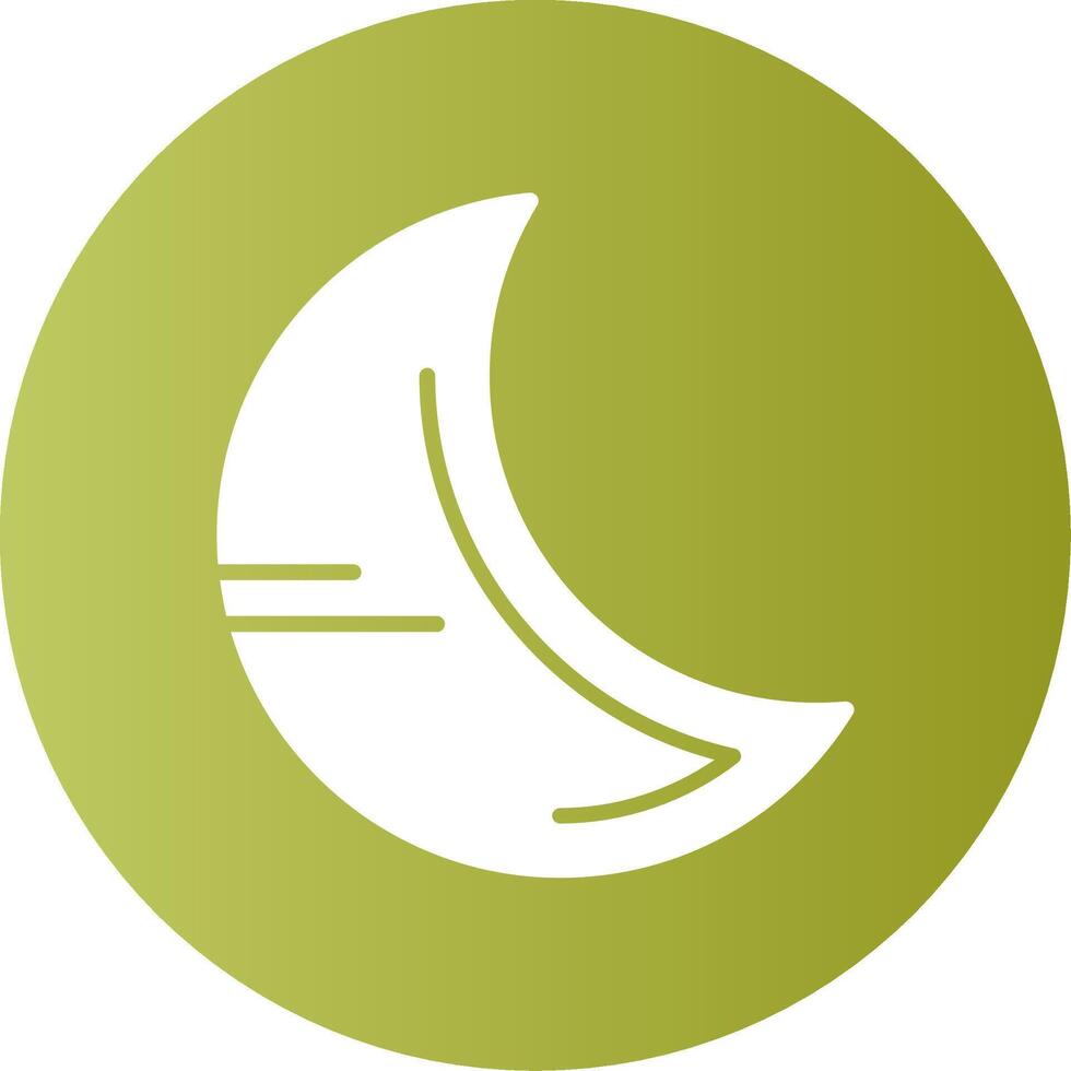 Moon Gradient Circle Icon vector