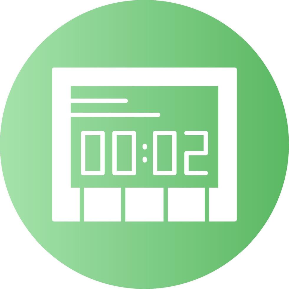 Clock Gradient Circle Icon vector