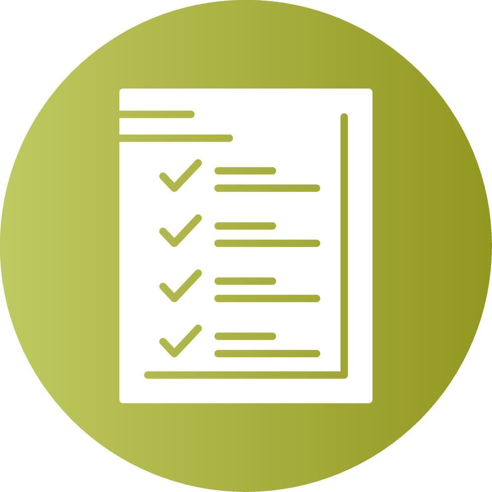 List Gradient Circle Icon vector