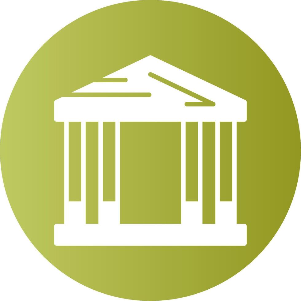 Bank Gradient Circle Icon vector