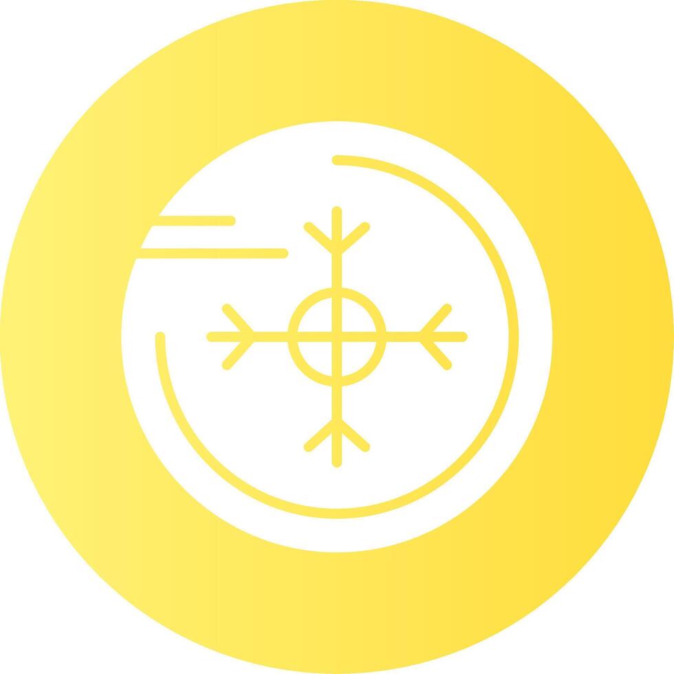 Snowflake Gradient Circle Icon vector