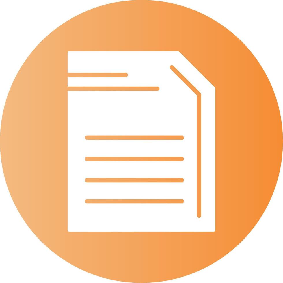 Document Gradient Circle Icon vector