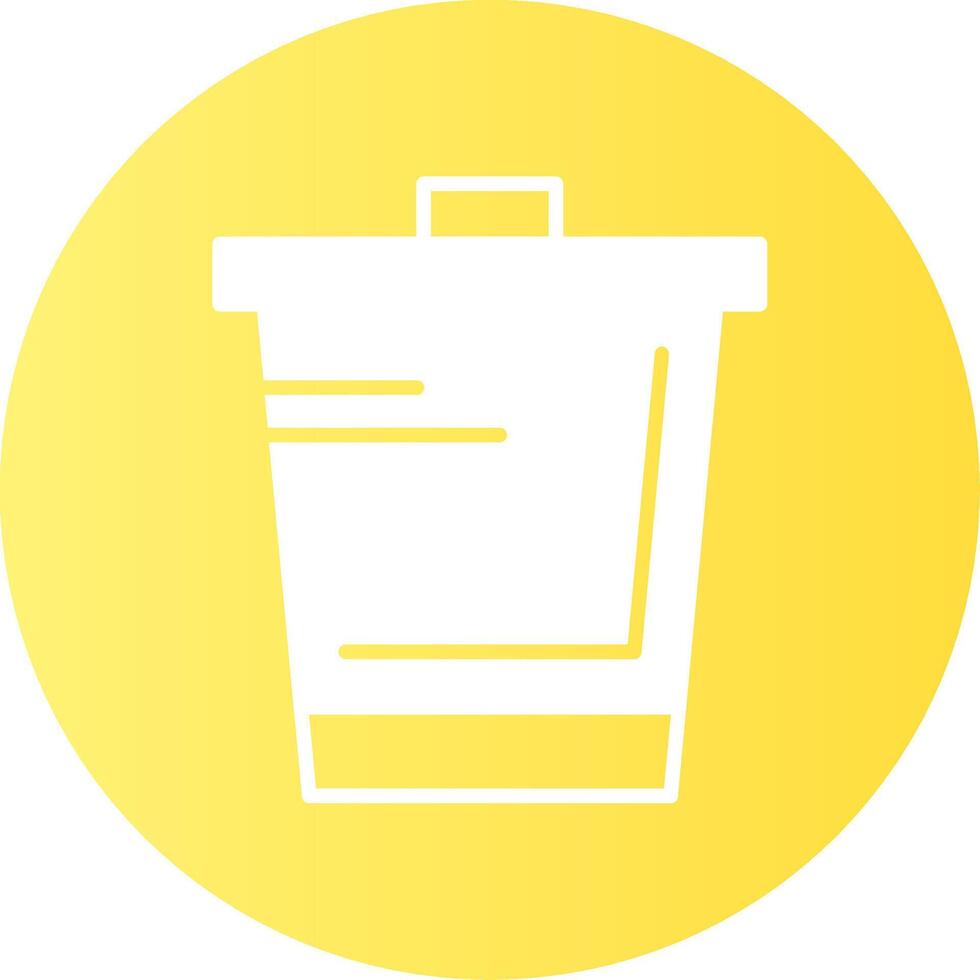Trash Gradient Circle Icon vector