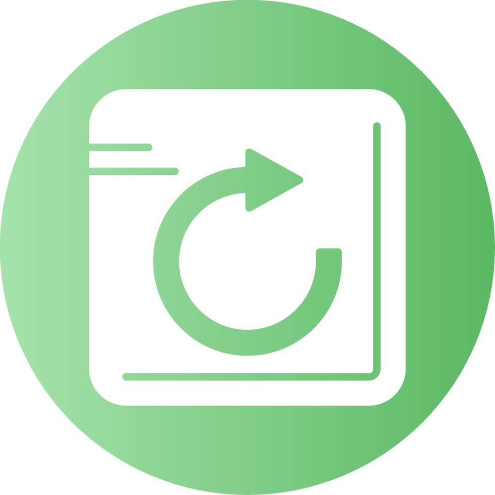 Undo Gradient Circle Icon vector