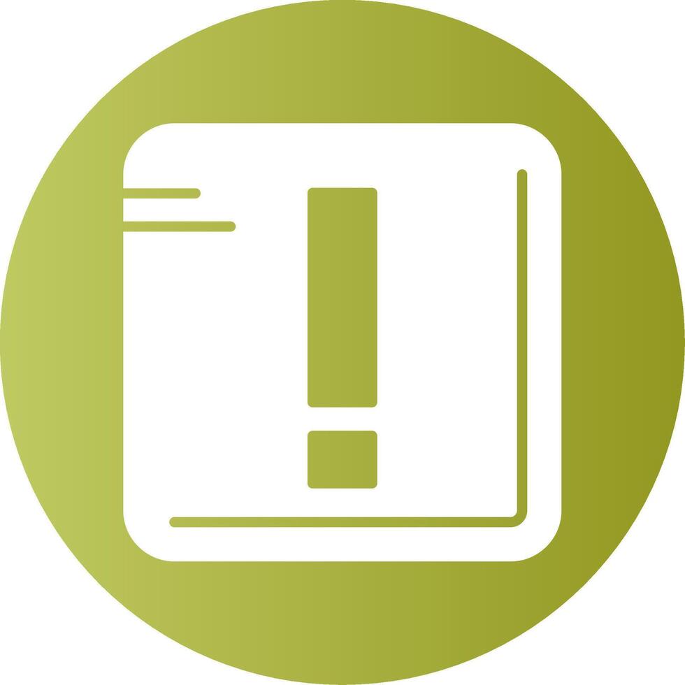 Exclamation mark Gradient Circle Icon vector