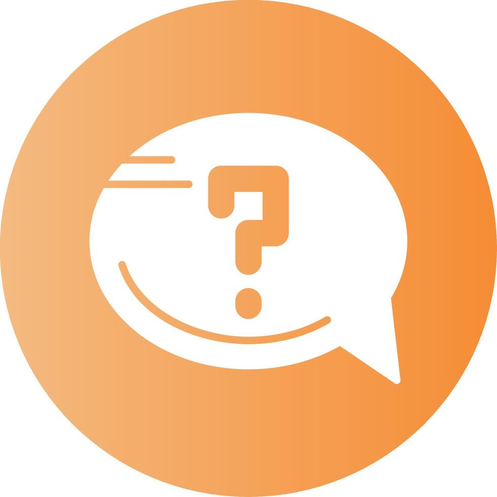 Help Gradient Circle Icon vector