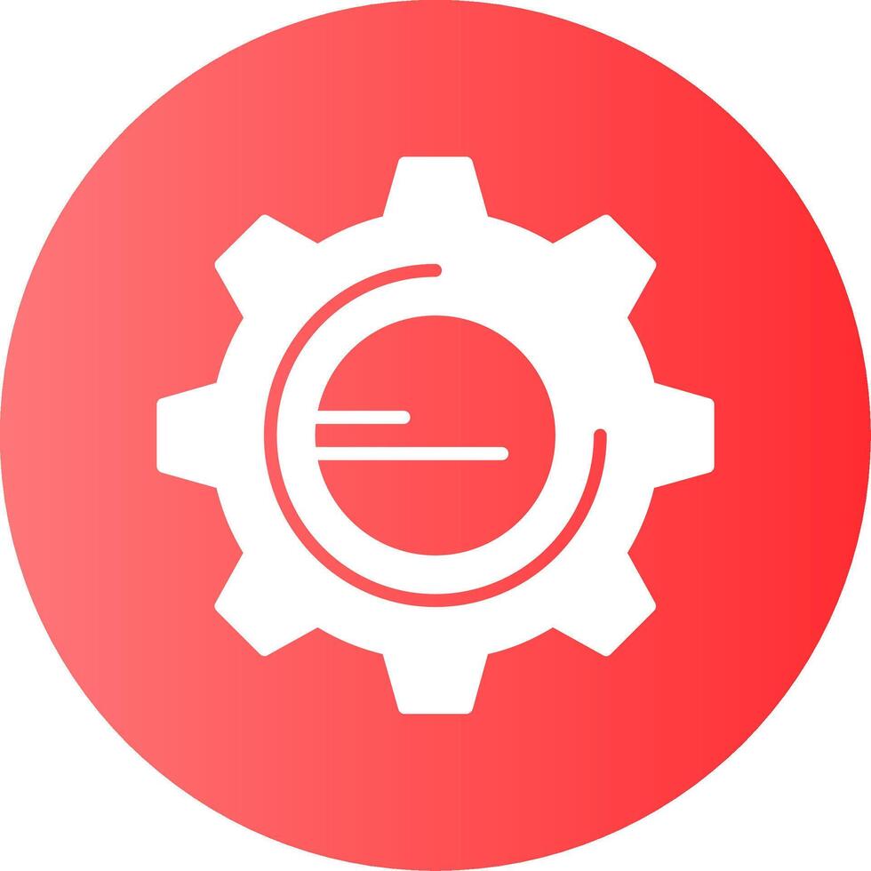Settings Red Gradient Circle Icon vector