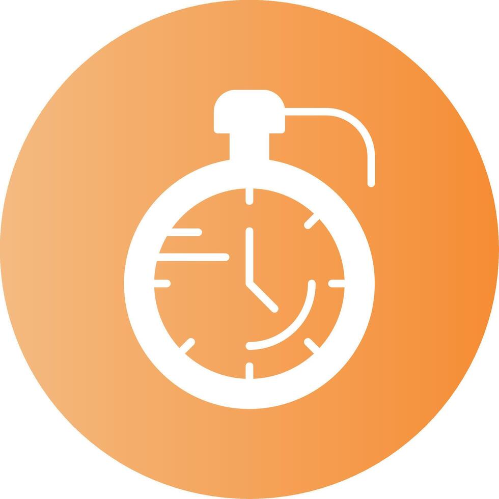 Stopwatch Gradient Circle Icon vector