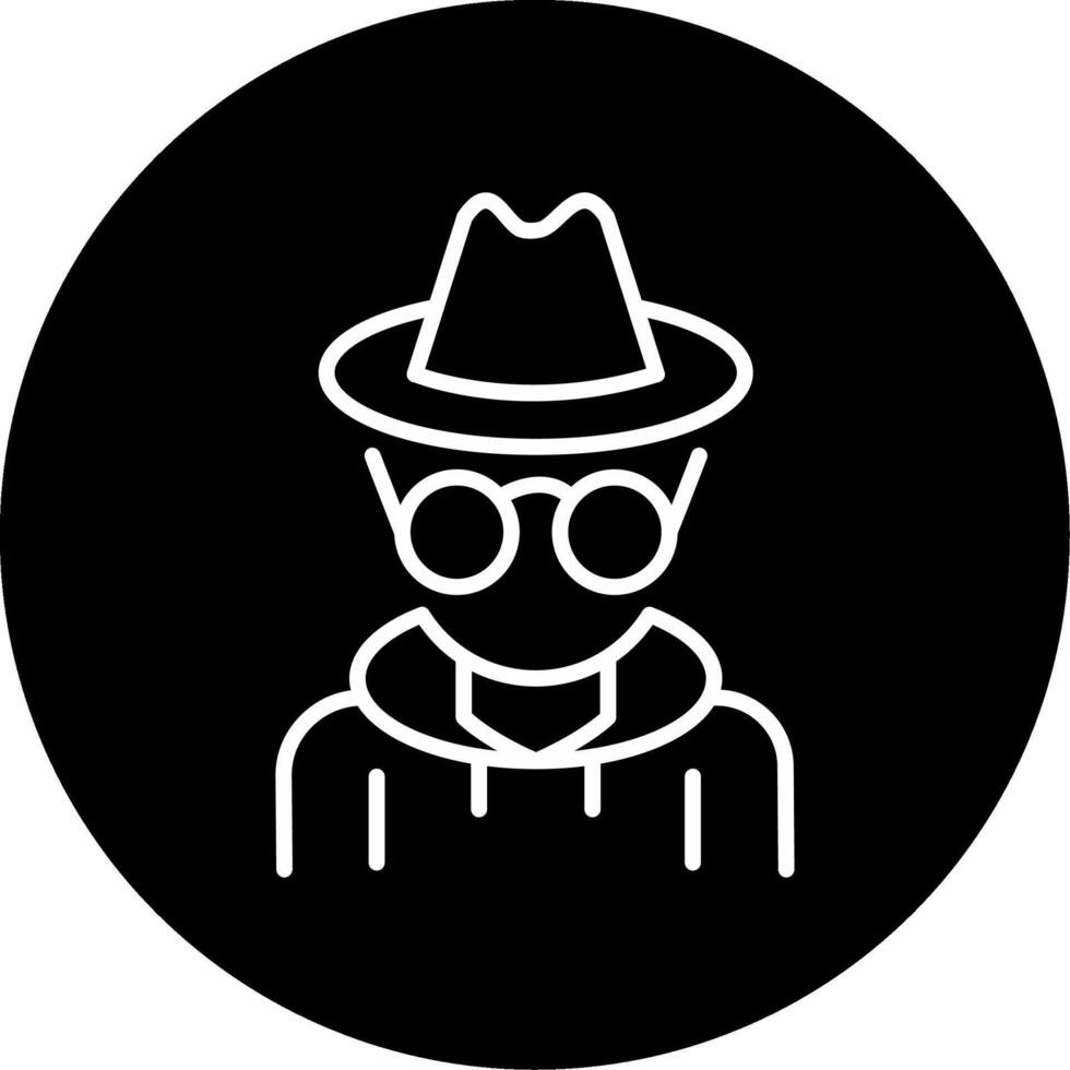 Hacker with Anonymity Mask Circle Inverted vector