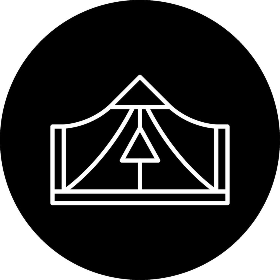 Secure Refugee Settlement Camp Circle Inverted vector