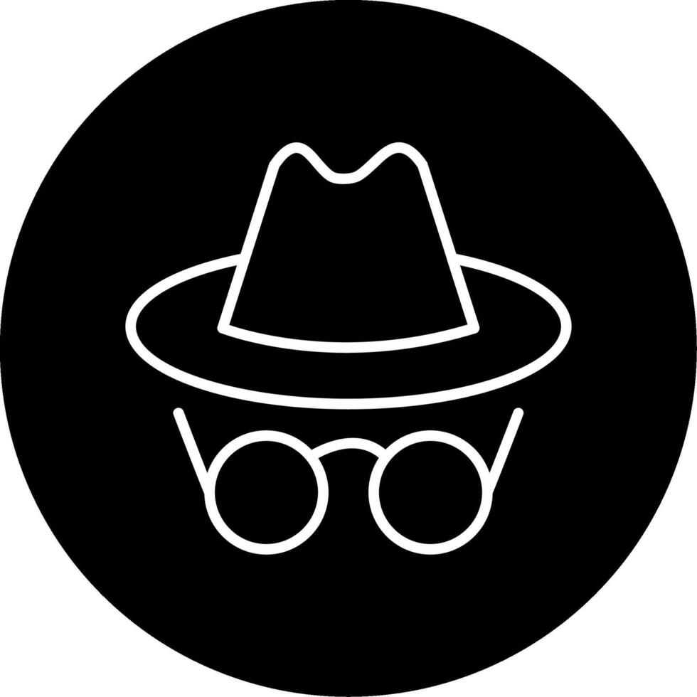 Private Detective in Disguise Circle Inverted vector