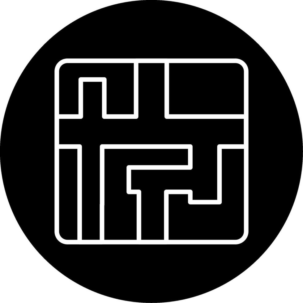Map with Directional Arrows Circle Inverted vector