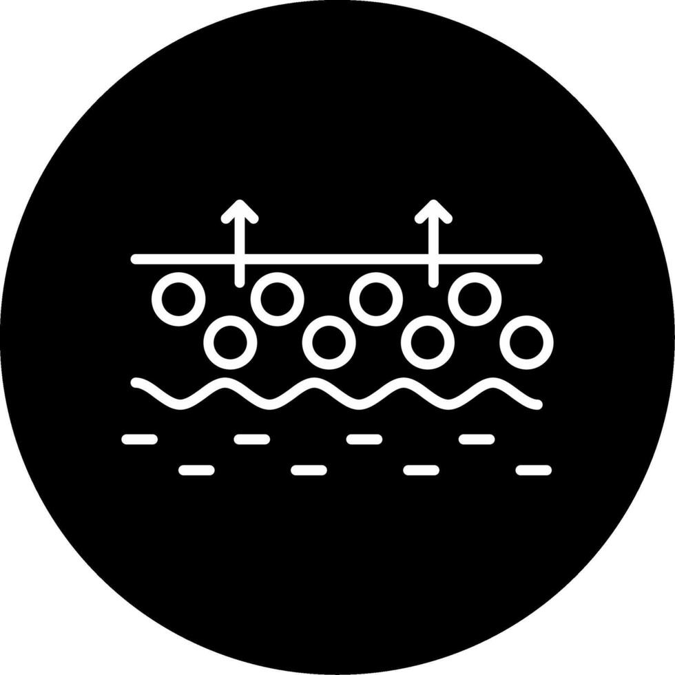 UV Barrier Skin Shield Icon Circle Inverted vector