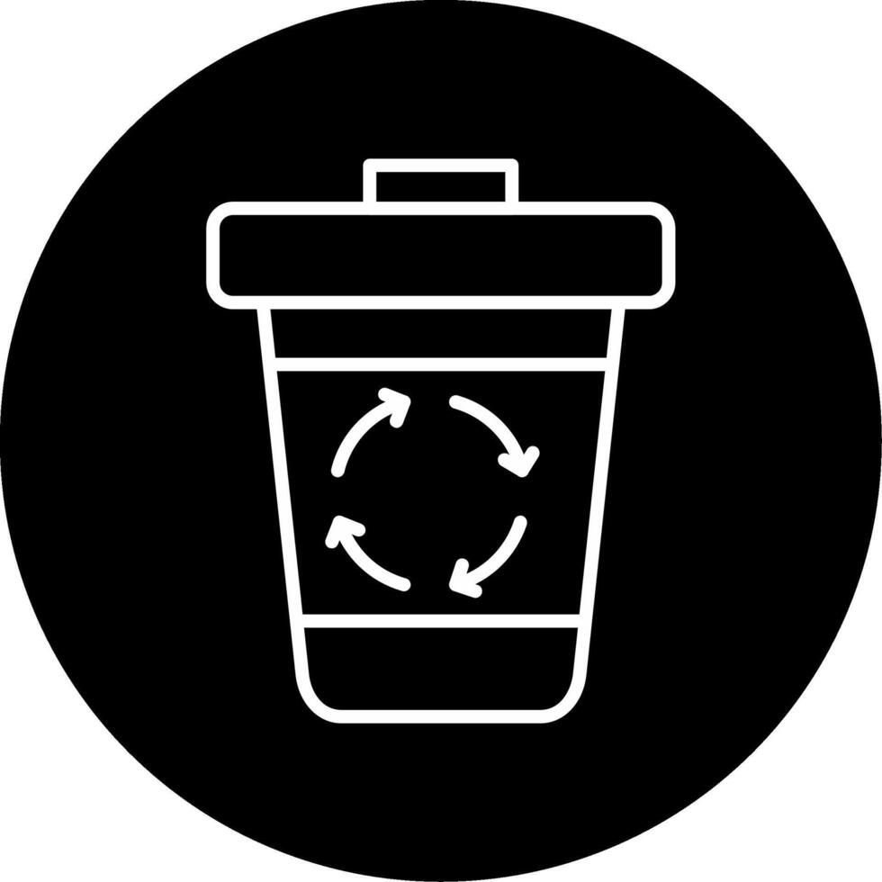 Recycling Bin for Household Waste Circle Inverted vector