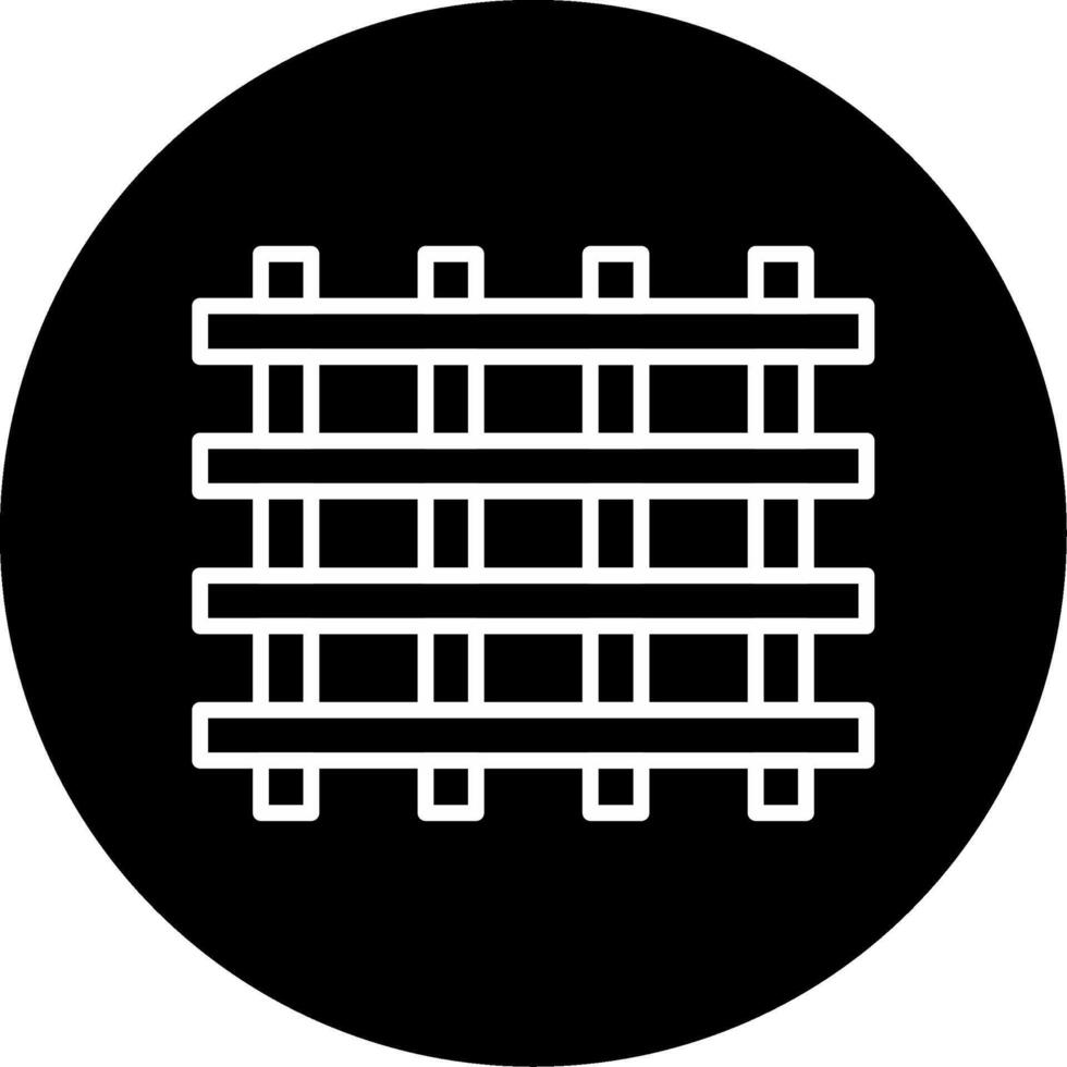 Chain Link Steel Fence Section Circle Inverted vector