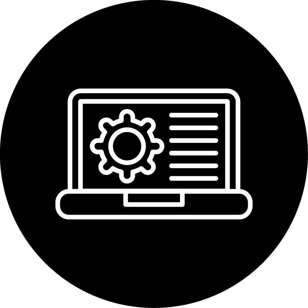 Technical Support Help Desk Icon Circle Inverted vector