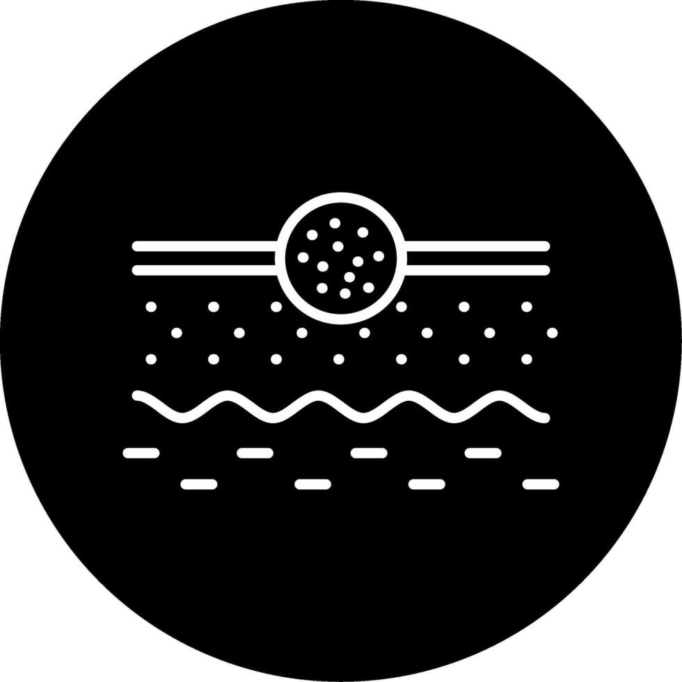 Foaming Cleanser Texture Icon Circle Inverted vector
